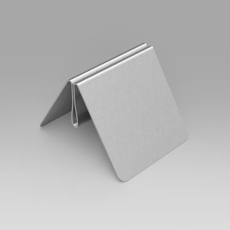 Stainless steel information holder clip mm. 50 x 62
