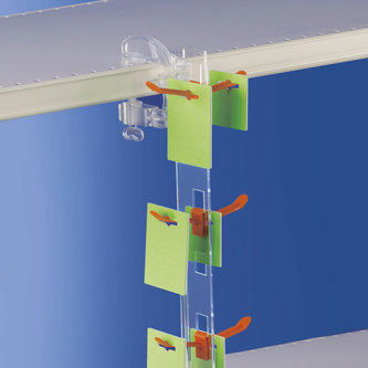 CROSS MERCHANDISING SUPPORTS WITH SHELF CLAMPS