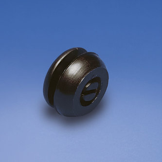 Rivet plastique noir, tête 12 mm, pour épaisseur 2,5 mm.