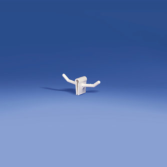 Single bilateral plastic prong mm. 20 white
