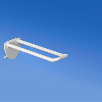 Pinza doble universal de plástico mm. 100 blanco con frontal redondeado para portaetiquetas