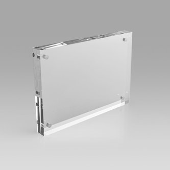 Magnetic acrylic block sign holder - a6
