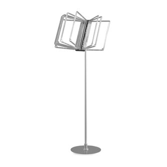 Free-standing pole with book frames