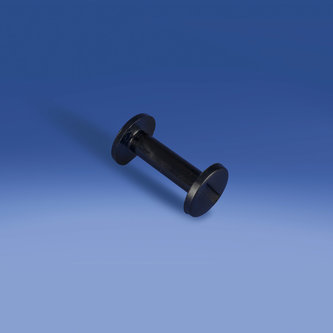 Tornillo de encuadernación de plástico grosor mm. 10 negro