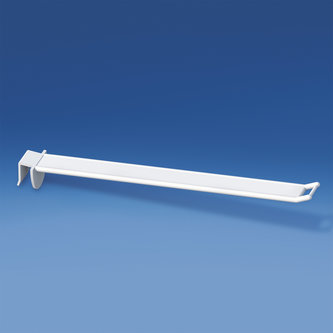 Pinza universal ancha de plástico reforzado mm. 250 blanco para espesor mm. 10-12 con portaprecios pequeño