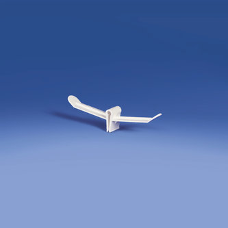 Wide bilateral plastic prong mm. 50 white