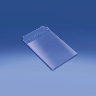 Enveloppe transparente 108x150 mm. avec trou et rabat