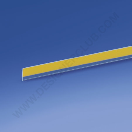 Profil porte-étiquettes adhésif simple pli 10 x 1000 mm pvc antireflet