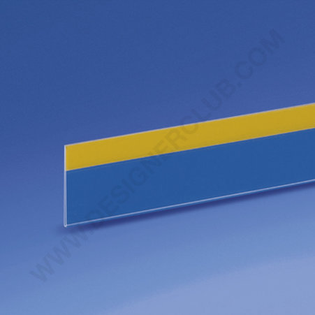 Profil porte-étiquettes adhésif à ajouter 32 x 1000 mm pvc antireflet