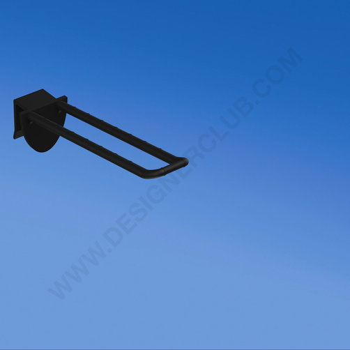 Universal double plastic prong mm. 100 black for thickness mm. 10-12 with rounded front for label holders