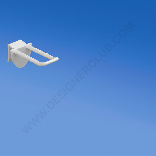 Pinza doble universal de plástico mm. 50 blanco para espesor mm. 10-12 con frontal redondeado para portaetiquetas