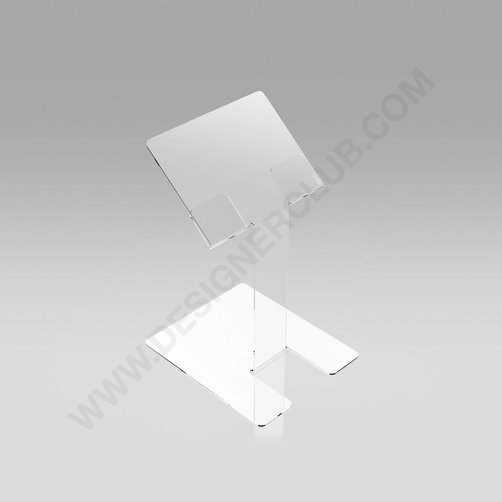 Clear free standing sign hiolder for cards mm. 65 x 80
