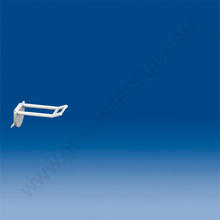Universal double plastic prong mm. 50 white with small price holder
