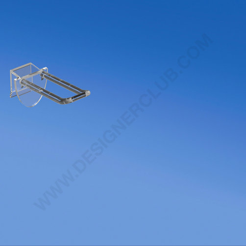 Universal double plastic prong mm. 50 transparent for thickness mm. 10-12 with rounded front for label holders