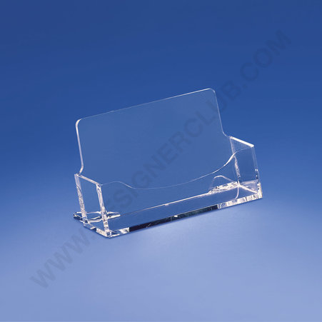 Horizontal business card holder with feet for counter