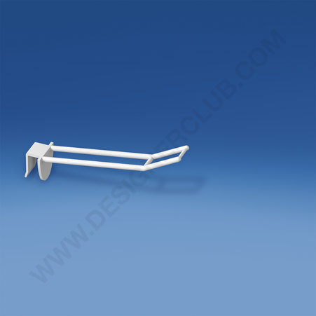 Prendedor de plástico duplo universal mm. 100 branco para espessura mm. 10-12 com grande suporte de preço