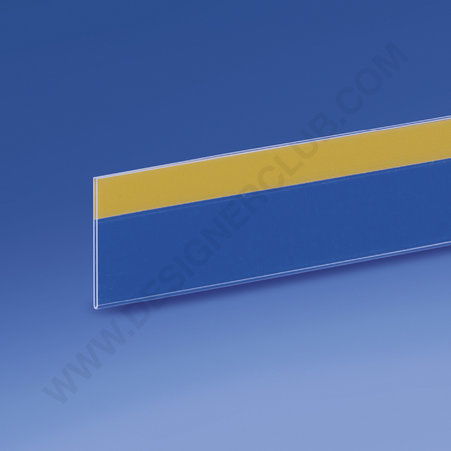 Flat adhesive scanner rail - low front part mm. 32 x 1000 crystal PET ♻