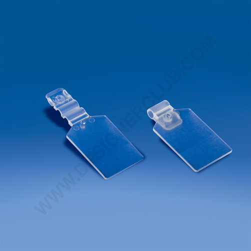 Transparante etikethouder mm. 26x41 voor draaddiameter mm. 4