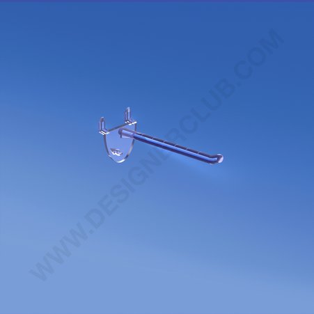 Single plastic prong transparent with automatic hook mm. 100