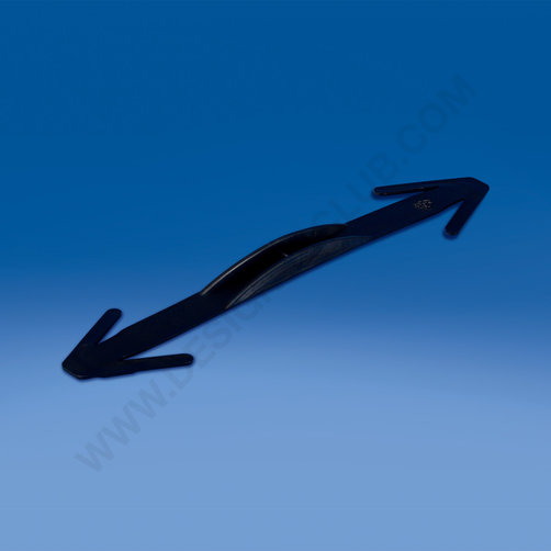 Mango de plástico en forma de flecha mm. 210 negro