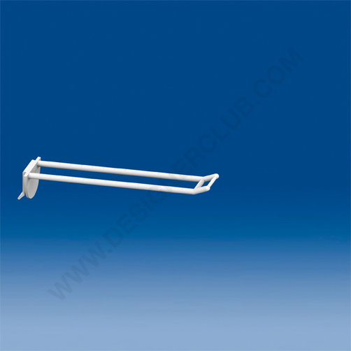 Universal double plastic prong mm. 150 white with small price holder