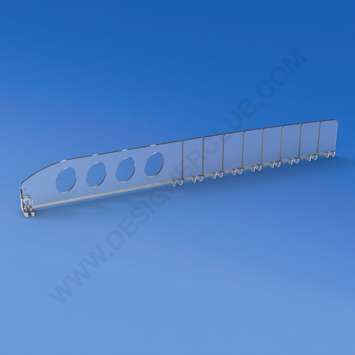 Knækbar skillevæg højde mm 55 længde fra 180 til 380 mm