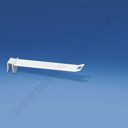 Universal breite verstärkte Kunststoffzinken mm. 150 weiß für Dicke mm. 10-12 mit kleinem Preishalter