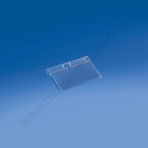 Label holder for prongs with central cut mm. 65x38