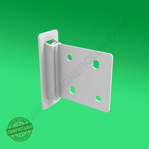 Vertical compostable clip mm. 55 x 55