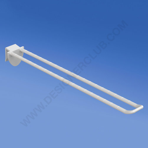 Universal double plastic prong mm. 250 white for thickness mm. 10-12 with rounded front for label holders