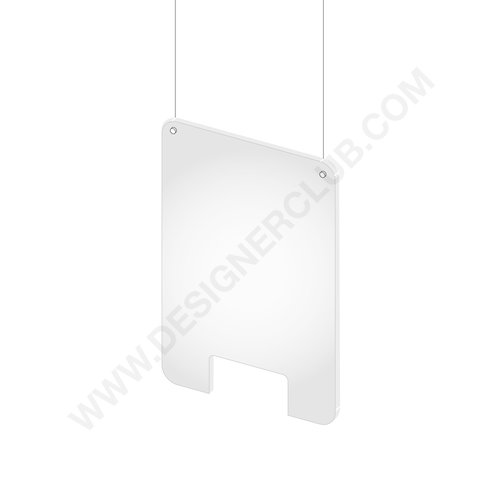 Hanging protection shield with central slot - 660 x 1000 mm. (minimum order 2 pcs)