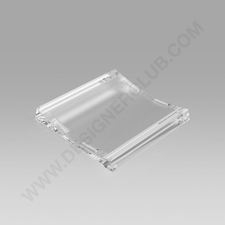 Rendiresto trasparente con pvc antiriflesso 180 x 180 x 18 mm.