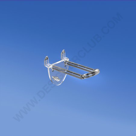 Double plastic prong transparent with automatic hook mm. 50