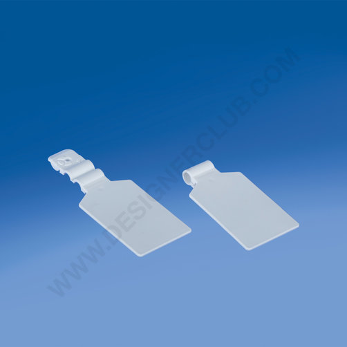 Porta etichette bianco mm. 26x41 - filo diametro mm. 4