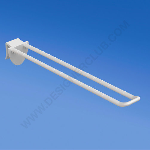 Universal double plastic prong mm. 200 white for thickness mm. 10-12 with rounded front for label holders