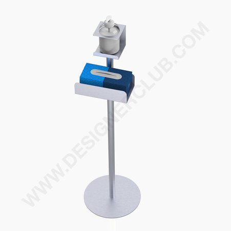 Floor stand with disposable gloves holder and sanitizer dispenser holder (minimum order 2 pcs)