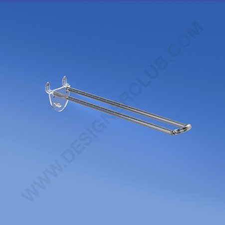 Double plastic prong transparent with automatic hook mm. 200