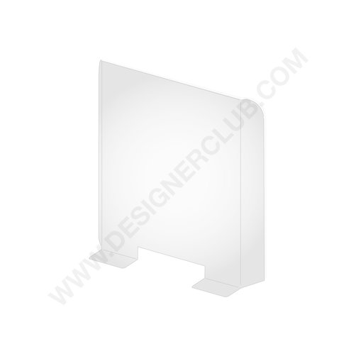 Counter protection shield with rectangular slot - 680 x 850 mm. (minimum order 2 pcs)