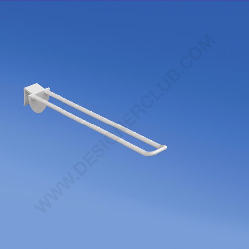 Universal double plastic prong mm. 200 white for thickness mm. 16 with rounded front for label holders