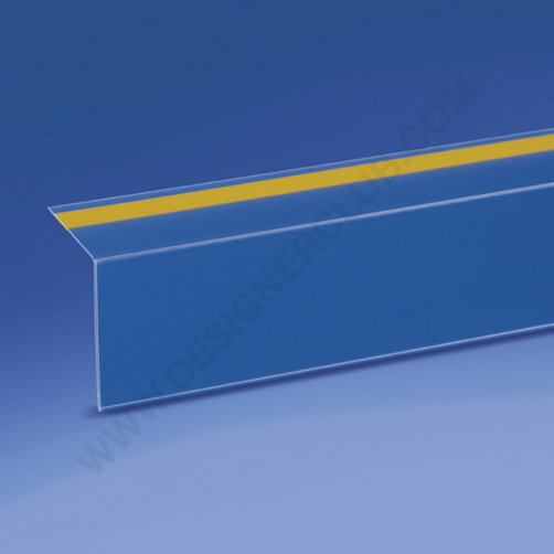 Profilo porta prezzi adesivo a 90° mm. 40 x 1000 - aletta da mm. 40 pvc cristallo