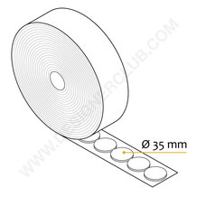 Velcro pad diameter mm. 35 wit
