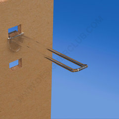 Universal double plastic prong mm. 150 transparent for thickness mm. 10-12 with rounded front for label holders