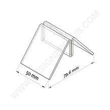 Clear acrylic information holder clip mm. 50 x 80