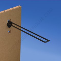 Universal double plastic prong mm. 250 black for thickness mm. 16 with rounded front for label holders
