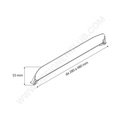 Separateur reversible small hauteur mm. 55 longueur 430 mm