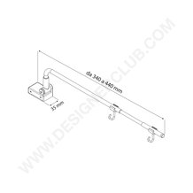 Potence magnétique multi-position télescopique de 340 mm à 440 mm