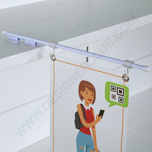 Adhesive banner holder with hooks