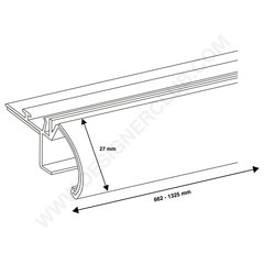 Rail for dividers with round front for label