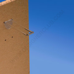 Broche (gancio) doppia mm. 100 trasparente in plastica per pannelli forati alto spessore 16 con frontale arrotondato per etichette
