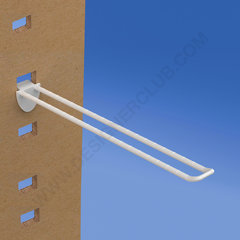 Universal double plastic prong mm. 250 white for thickness mm. 10-12 with rounded front for label holders